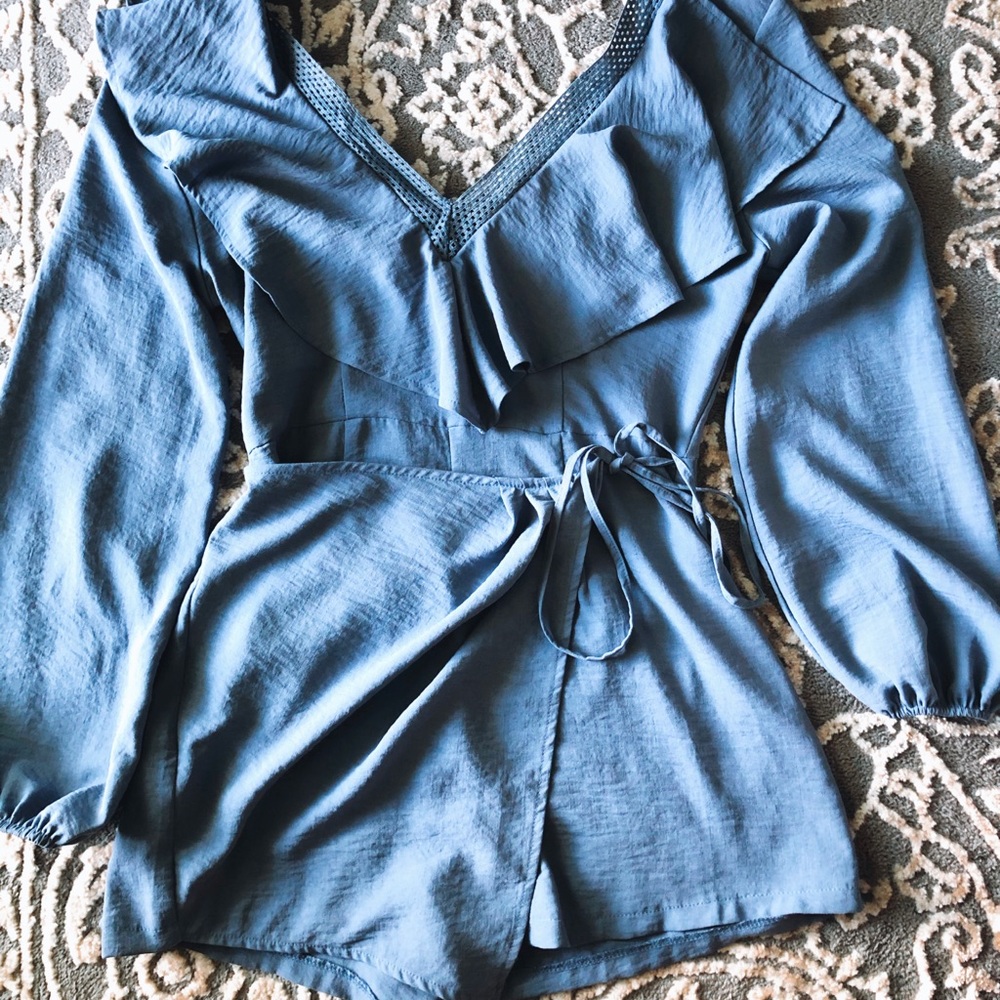 Boho short jumpsuit.